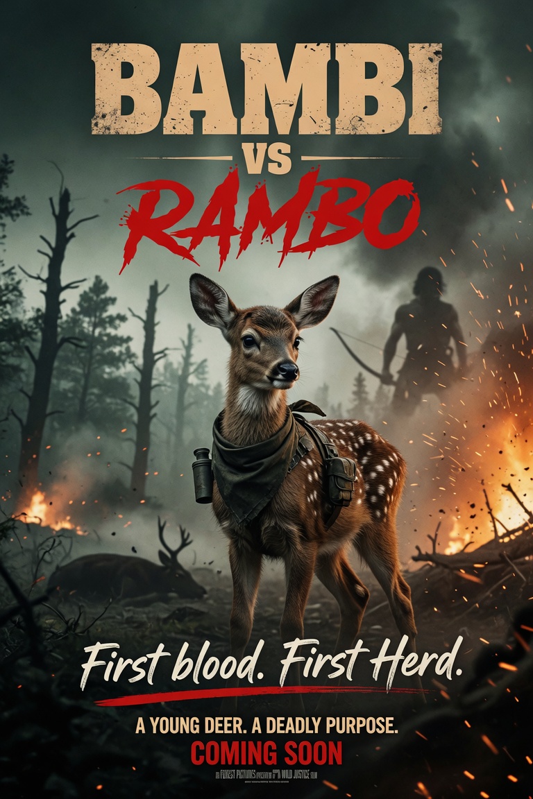 Bambi vs Rambo poster